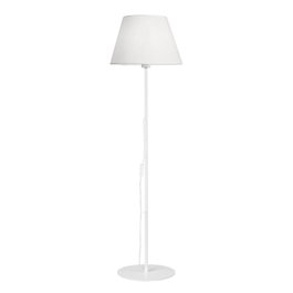 Opviq Lámpara de pie blanca con cuerpo de metal